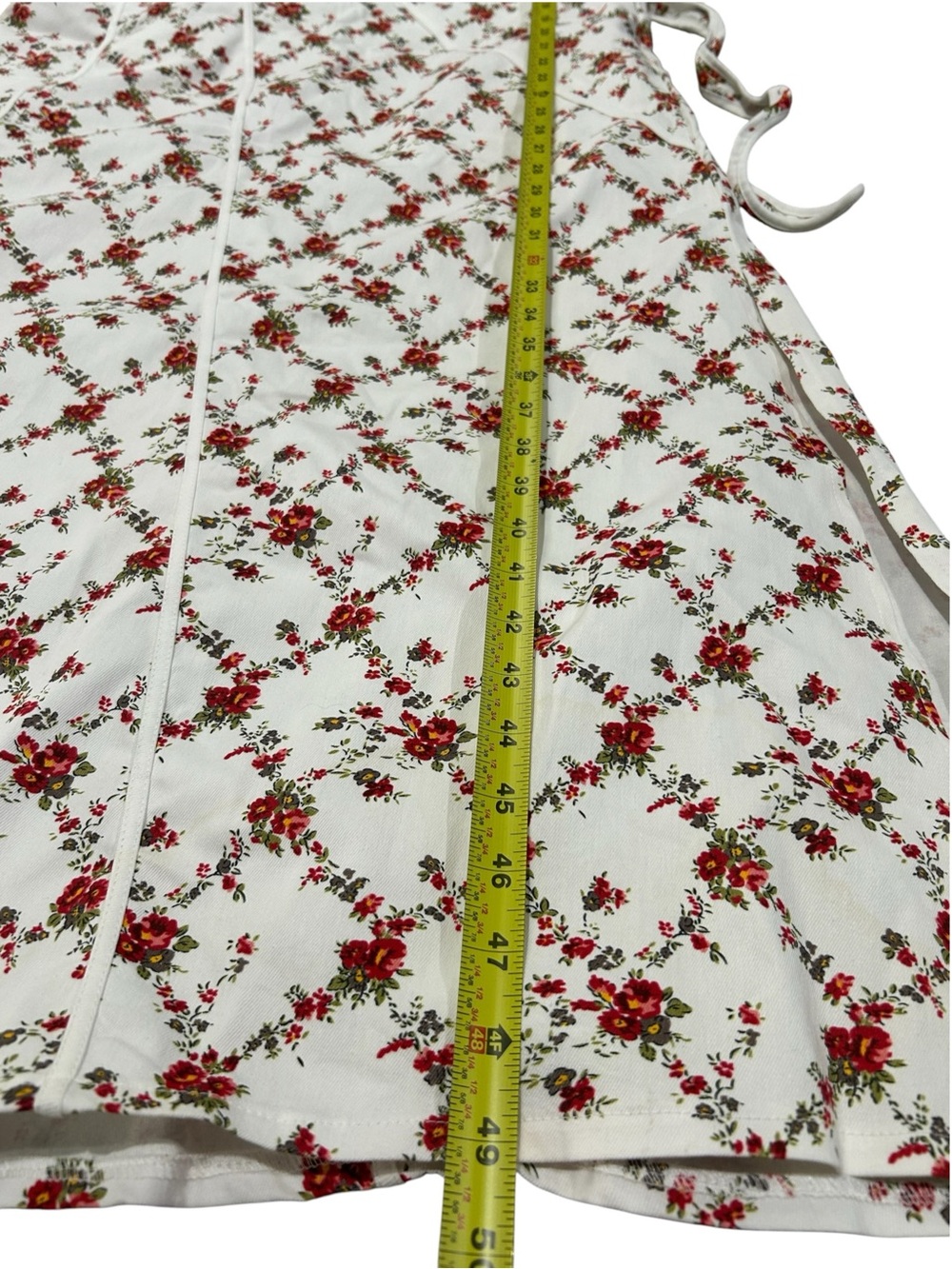 Baltic Born NWT Isla Tank Dress XL Sleeveless Floral Tie-Shoulder Midi Off White - Picture 14 of 16